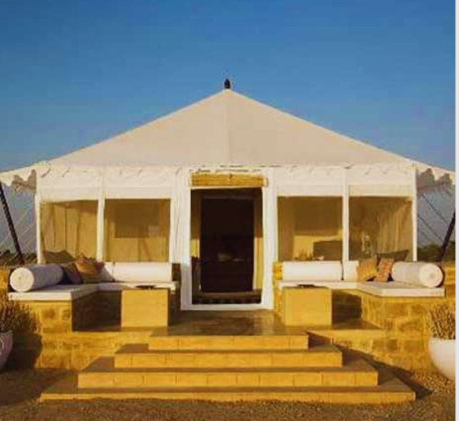 Two Conical Tent Front View