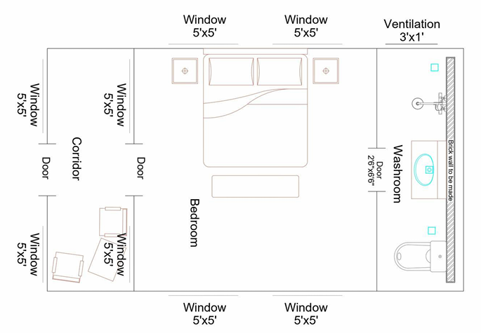36x18 Floor Plan