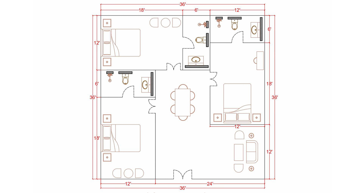 25x50 Floor Plan